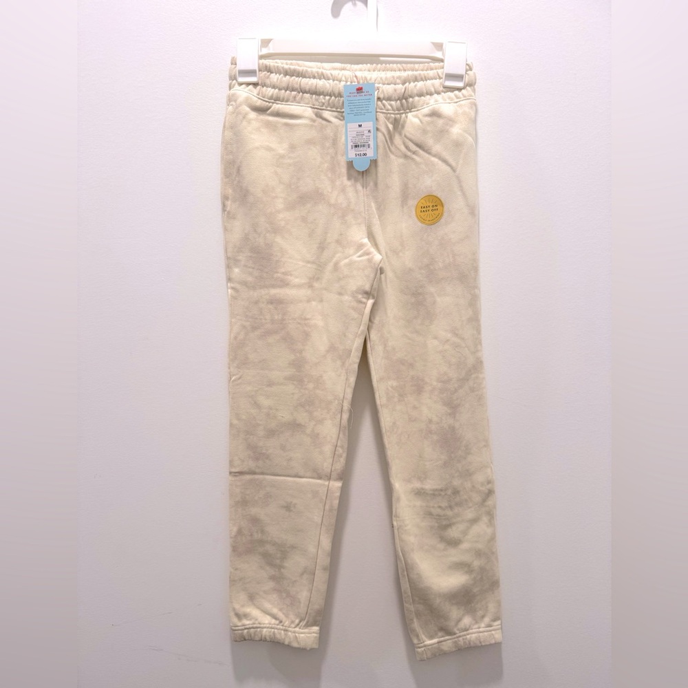 Set of 2 Cozy Cat and Jack Cream Camo Kids Unisex Joggers Medium
